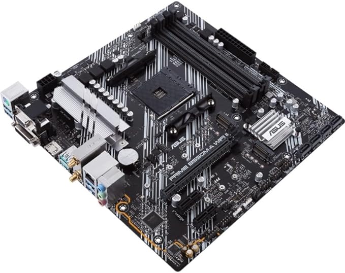 ASUS Prime B550M-A WiFi II AMD AM4 (3rd Gen Ryzen™) Micro ATX Motherboard (PCIe 4.0, WiFi 6, ECC Memory, 1Gb LAN, HDMI 2.1/D-Sub, 4K@60HZ, Addressable Gen 2 RGB Header and Aura Sync) ASUS Prime B550M-A WiFi II AMD AM4 (3rd Gen Ryzen™) Micro ATX Motherboard (PCIe 4.0, WiFi 6, ECC Memory, 1Gb LAN, HDMI 2.1/D-Sub, 4K@60HZ, Addressable Gen 2 RGB Header and Aura Sync)